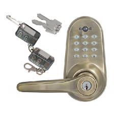 Electronic Lever Lock Antique Brass