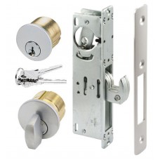 ADAMS RITE TYPE STORE FRONT HOOK BOLT w/ KEYED MORTISE CYLINDER & THUMBTURN LOCK